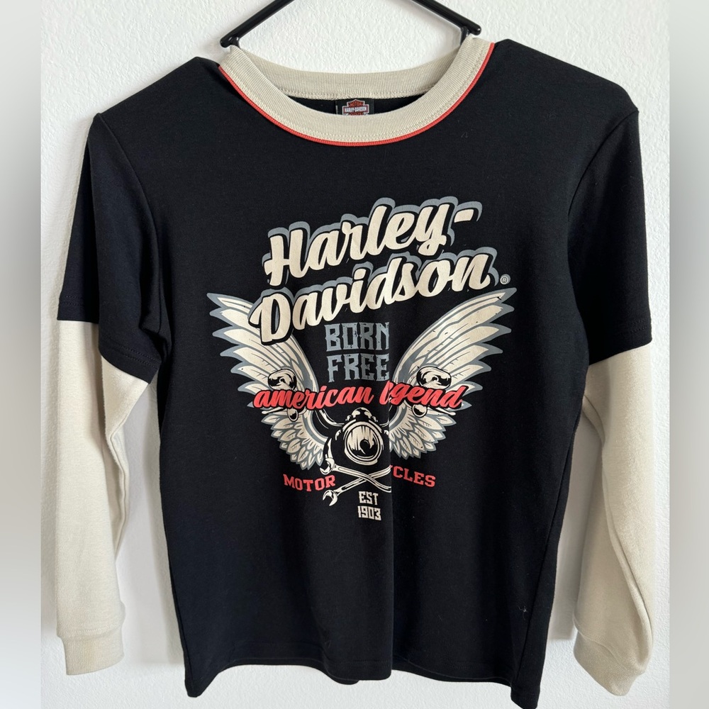Harley-Davidson boys jersey long sleeve size 8/10